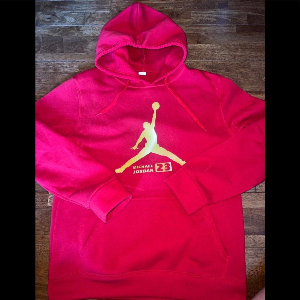 Michael Jordan 23 Basketball Hoodie Size XXL, Red